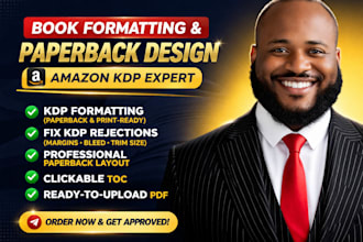 do ebook formatting, paperback design, interior layout design for amazon KDP