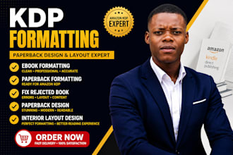 do ebook formatting, paperback design, interior layout fix book margin kdp