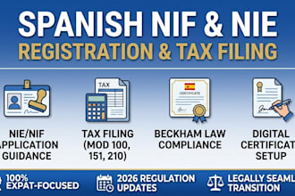 spanish nif and nie registration, tax filing and compliance