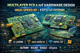 design multilayer pcb, high speed pcb, rf, esp32 iot systems