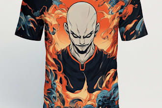custom t shirt design and t shirt illustration