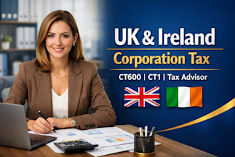 file UK corporation tax ct600 and provide irish tax advisory