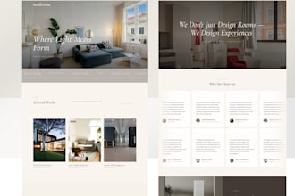 design a modern interior design website with cms and domain