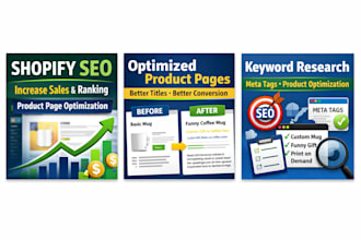 optimized pod shopify store products page for high converting sales and seo
