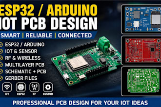 design esp32 iot smart home pcb, arduino iot sensor pcb, rf wireless pcb design