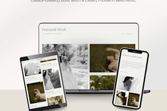 design a professional photography website with cms