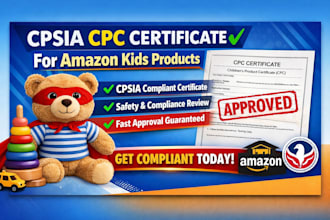 provide cpsia CPC certificate for amazon USA children products compliance fast