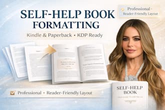 format your self help book for amazon KDP kindle and paperback