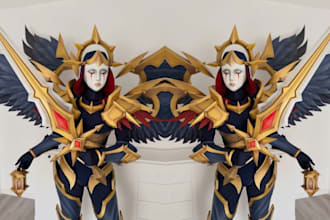 custom celestial knight cosplay armor eva foam 3d print video game 3d armor stl
