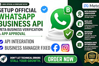 fix meta business verification, setup whatsapp cloud api and domain verify