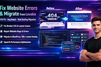 fix lovable website errors, broken CSS, or migrate from lovable to real hosting