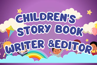 proofread and edit children story book ghostwriter children book editor