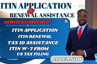 apply for itin number, tax id, individual taxpayer number and renewal