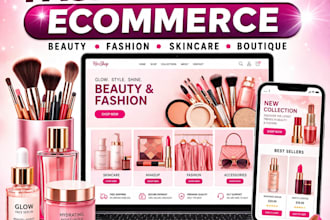 design beauty ecommerce store shopify fashion store ecommerce store setup