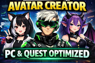 create, customize, and optimize vrchat avatars for PC and quest