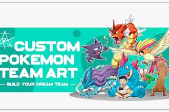 draw your characters with pokemon of your choice