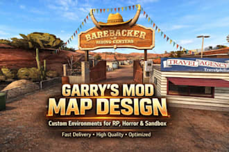 design custom game environments for garrys mod fivem and sfm