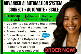 integrate googleads framer botpress salesforce workato vapiai brevo trello heap
