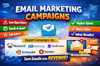 do email marketing campaigns via moosend mailrelay emailoctopus unisender sender