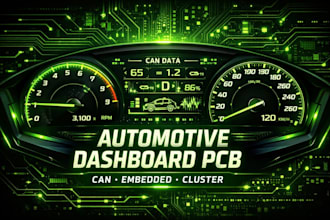 design automotive digital instrument cluster pcb, can bus, embedded dash system