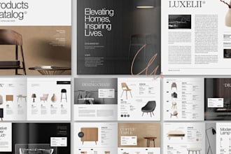 design product brochure catalog magazine sell sheet company trifold lookbook