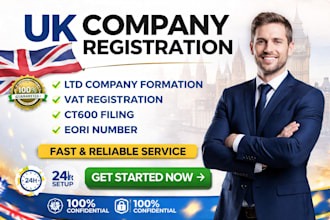 do UK ltd company registration UK company formation vat registration ct600 eori