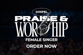 be gospel worship singer female vocalist for christian worship praise song