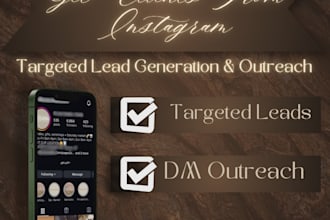 do instagram lead generation and outreach for your business