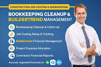 do construction job costing, bookkeeping cleanup, and buildertrend financial