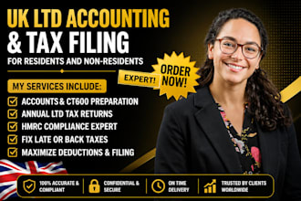 be your UK accountant, do UK company accounts, UK tax filing and UK vat filing