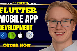 do flutter mobile app development for android app, ios app as flutter developer