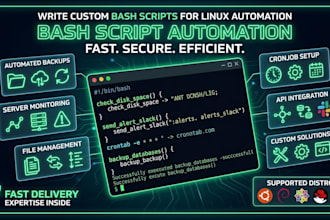 write custom bash scripts for linux automation