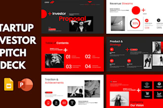 create startup investor pitch deck venture capital fundraising powerpoint design