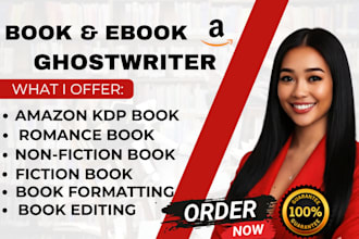 publish a bestselling book on amazon KDP, kindle book writer, story ghostwriter