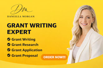 do grant research, grant proposal writing and grant application
