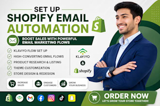 set up klaviyo, shopify email automation, and campaigns