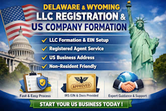 do delaware wyoming llc registration, ein, us company formation