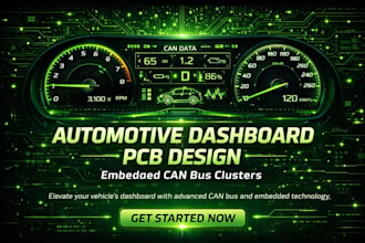design automotive digital instrument cluster pcb and can bus gauges