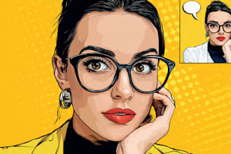 draw pop art cartoon portrait from your photo