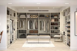 do 3d walk in closet, wardrobe room and dressing room interior design