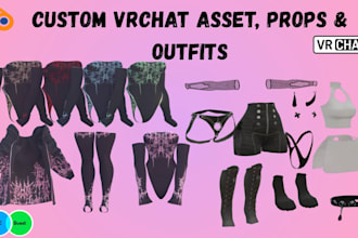create vrchat avatar assets, accessories, props, vrchat clothing and avatar item
