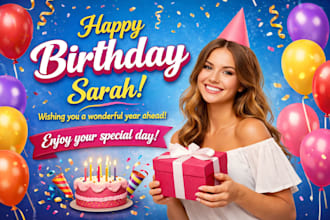 design professional poster, banner, logo and birthday poster