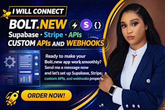 connect bolt new to supabase stripe custom apis and webhooks