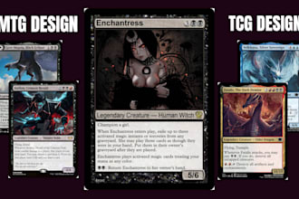 design professional 2d card game design for tcg ccg mtg pokemon trading card