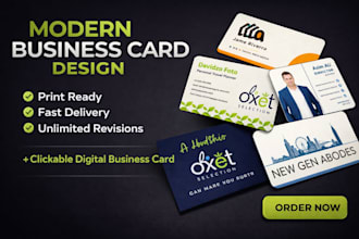 design modern business cards for real estate, hvac, and local services