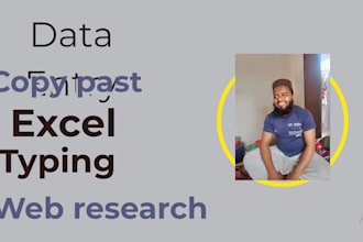 do professional data entry, web research, and copy paste