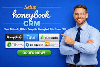 setup honeybook crm tave dubsado 17hats booqable planning pod aisle planner crm
