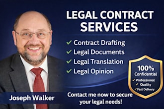 review business contracts and translate legal documents with legal opinion