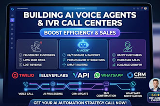 twilio IVR call center vapi ai voice elevenlabs ai agent whatsapp SMS voip CRM