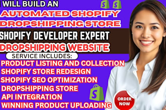 build an automated shopify dropshipping store and website